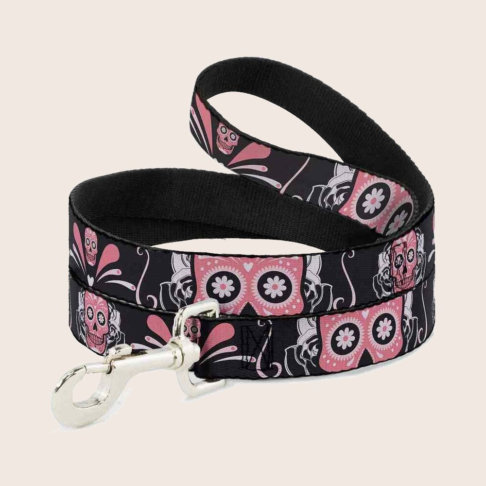 Buckle Down 6ft Pink Sugar Skull Leash