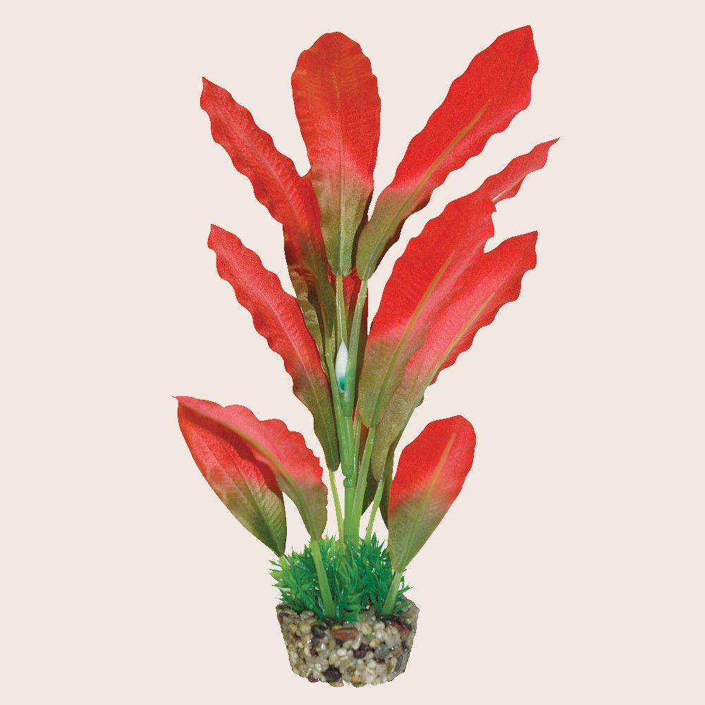 Aqua-Fit 8" Red Silk Plant | Aquatic