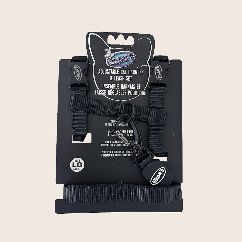 Simon's Large Black Harness Set | Cat