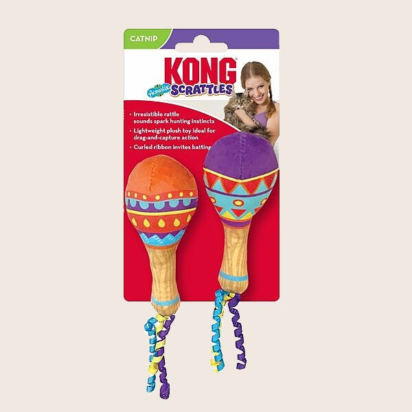 Kong Scrattles Acoustix 2pk | Cat
