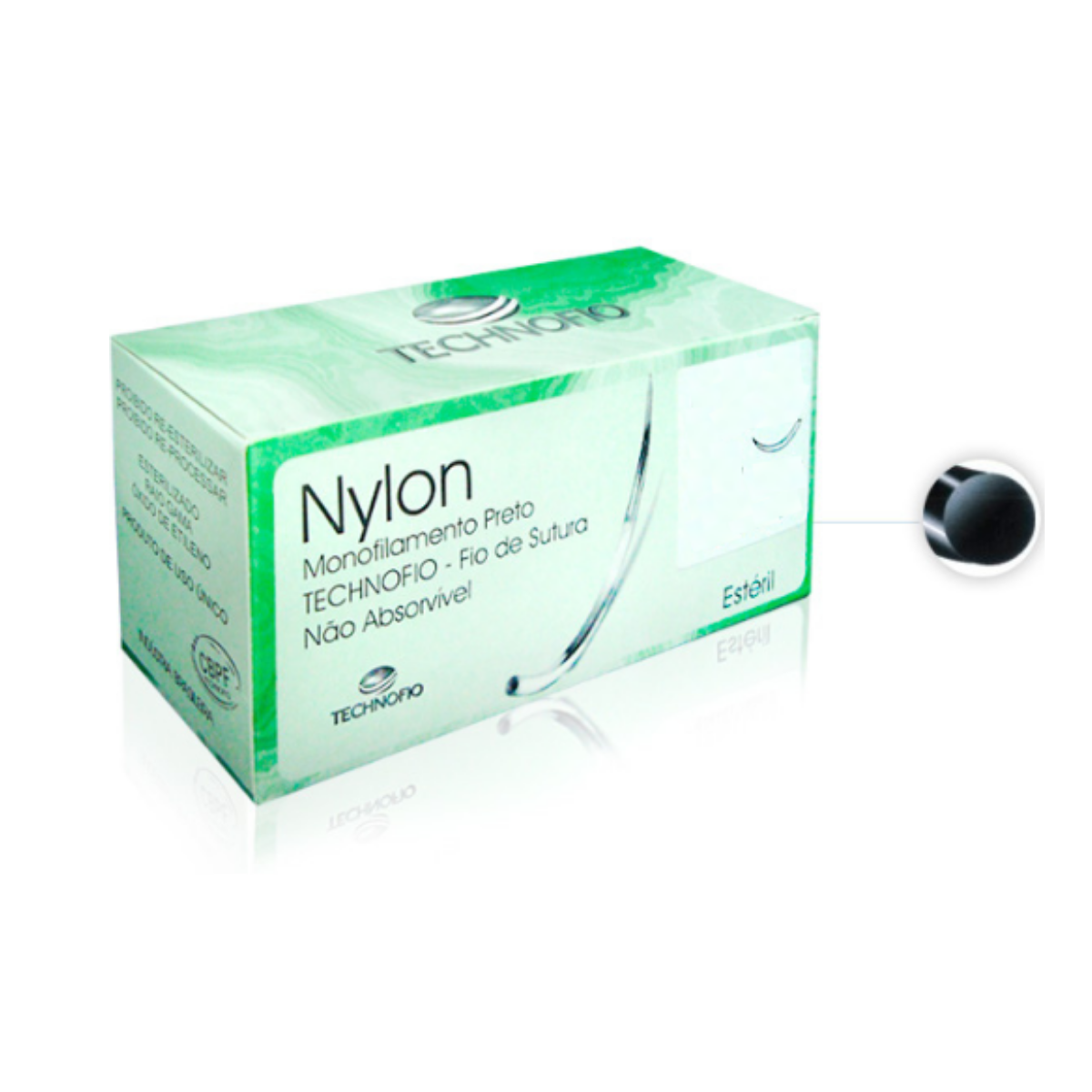 Nylon 6-0 C/Agulha 2Cm 24 Un. - Technofio