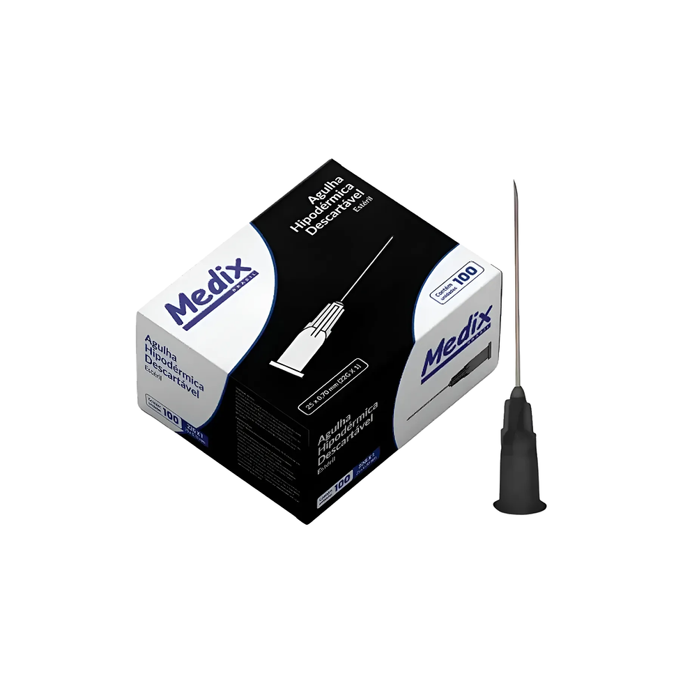 Agulha Descartável 25x7 c/100 Unid - Medix