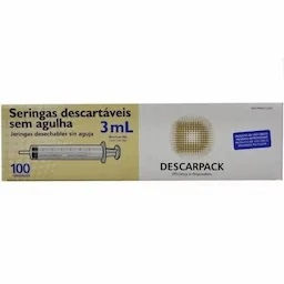 Miniatura: Seringa Descartável 3ml S/Agulha Bico Liso Caixa c/100 - Descarpack