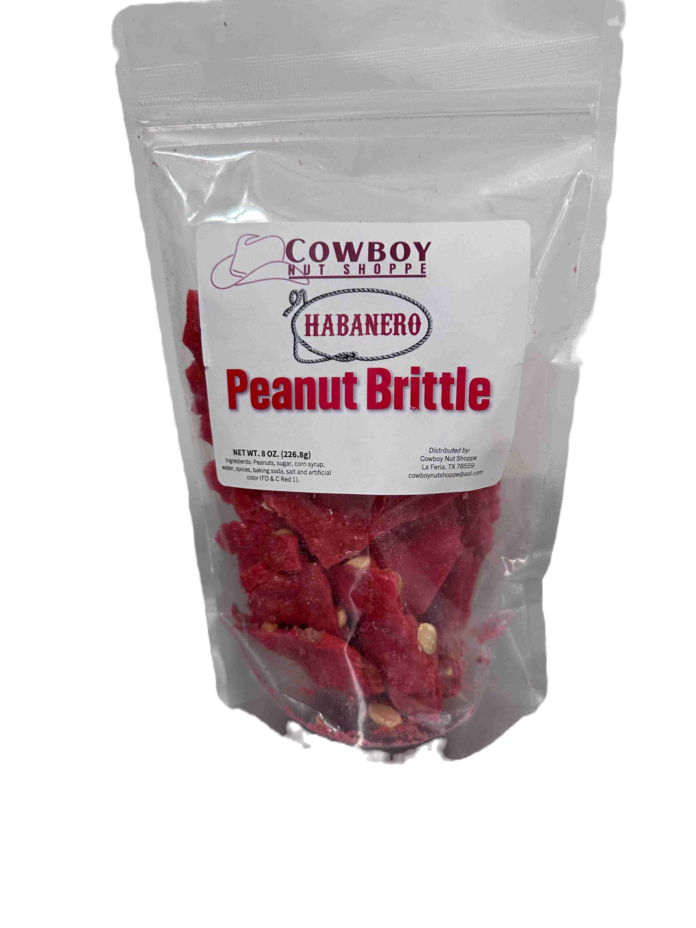 Habanero Peanut Brittle 1/2 pound Bag