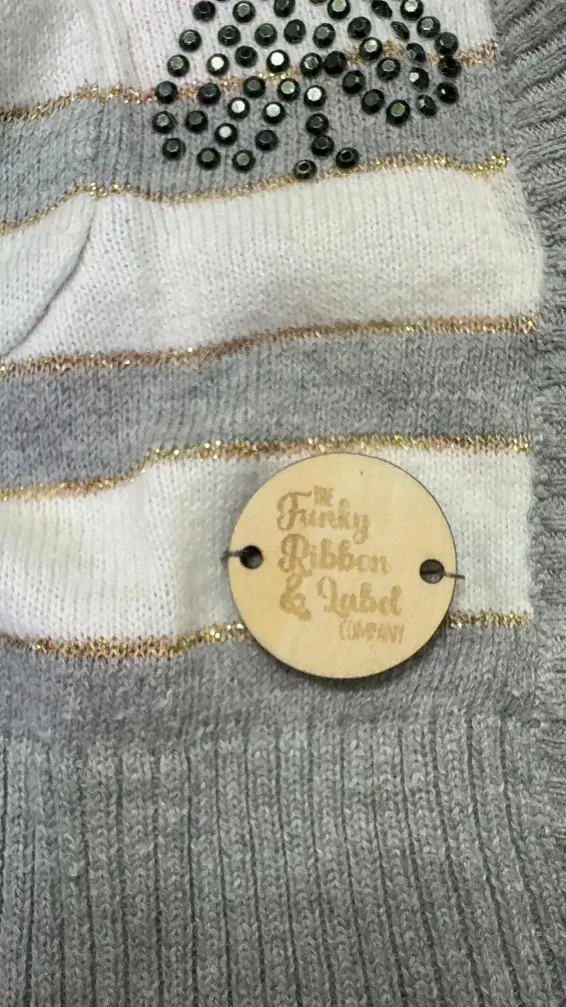 Thumbnail: Personalised wooden sew on tags 