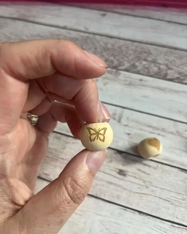 Thumbnail: Personalised Wooden logo beads