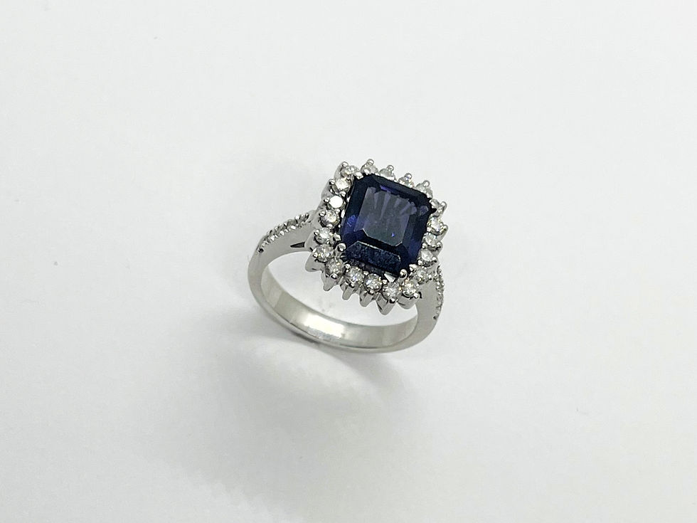 Miniatura: Anillo Rosetón Iolita