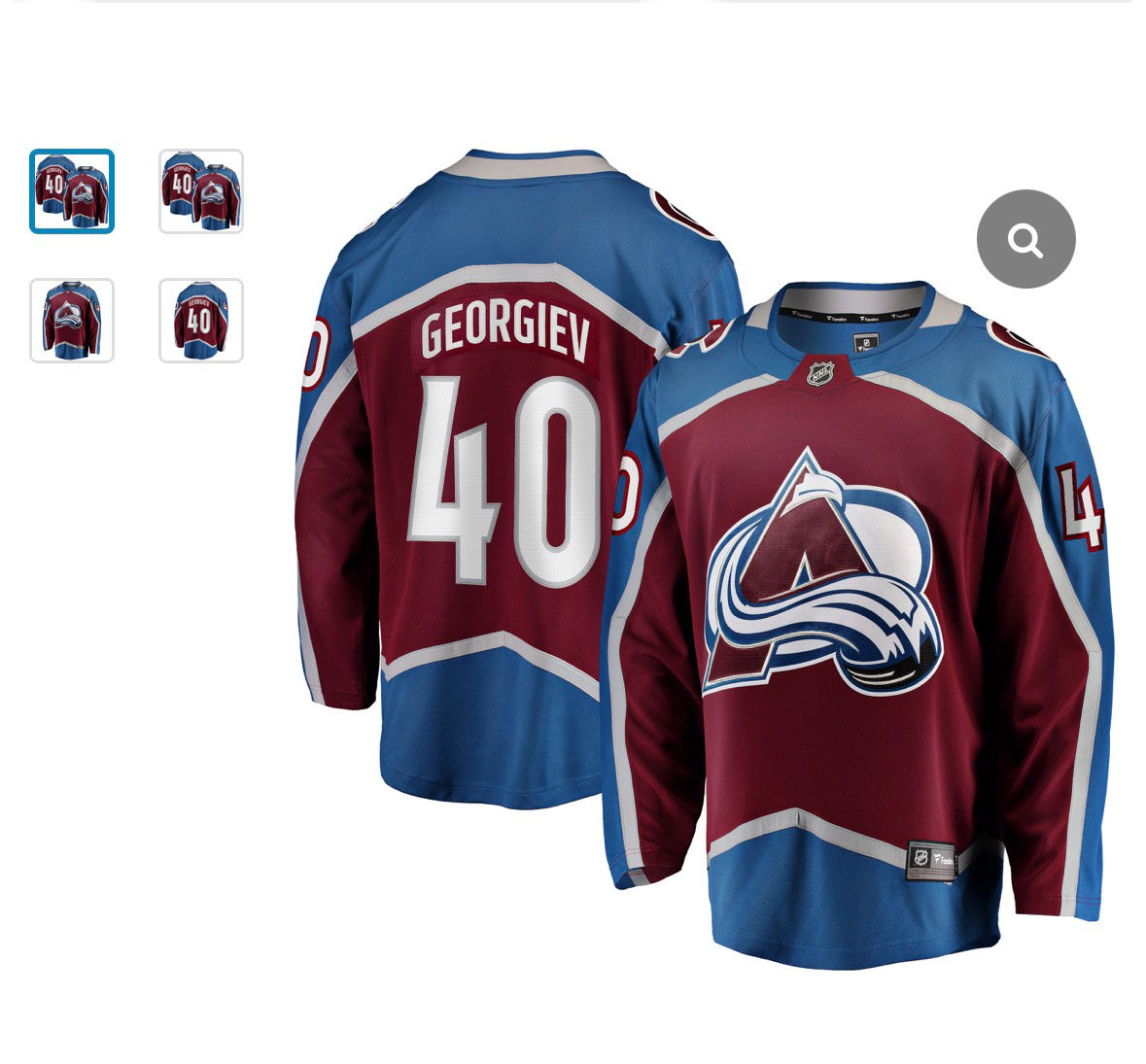 Alexander Georgiev Colorado Avalanche Home Breakaway Jersey 