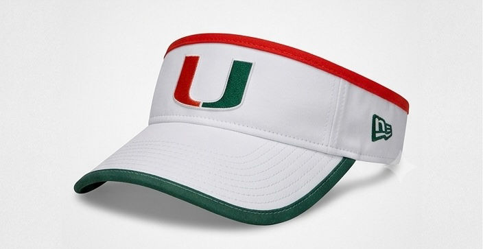 Thumbnail: Men's Top of the World White Miami Hurricanes Daybreak Adjustable Visor