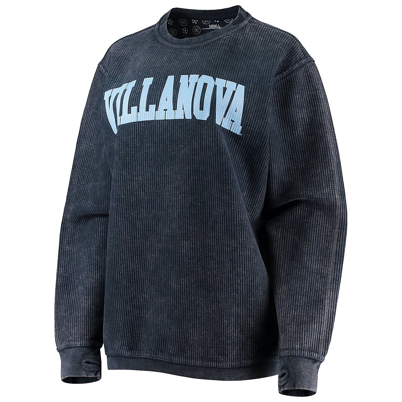 Pressbox Villanova Wildcats Comfy Cord Vintage Wash Basic Arch Pullover Sweatshi