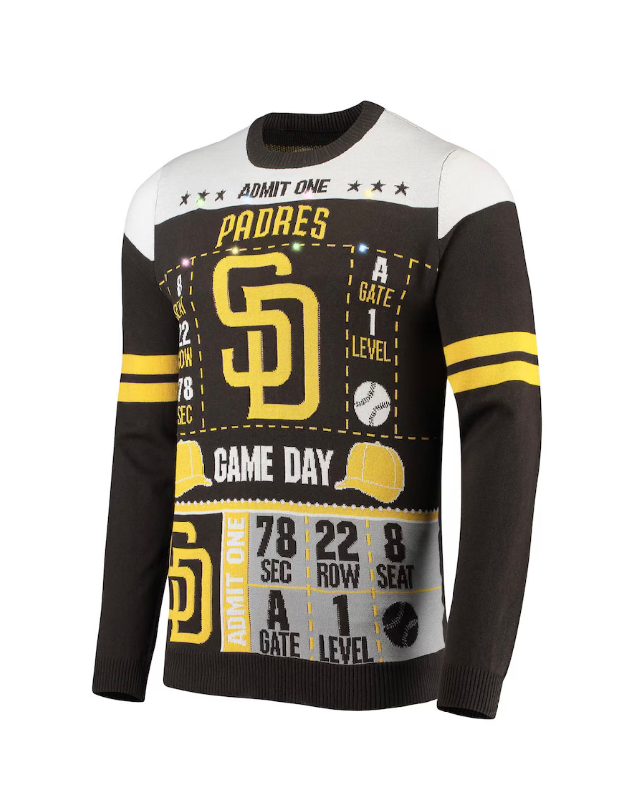San Diego Padres FOCO Brown Ticket sweatshirt 