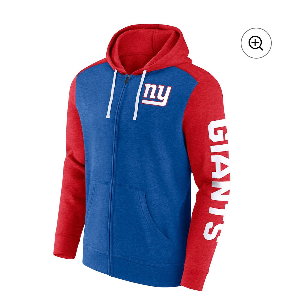 Thumbnail: Men's Fanatics Heather Royal New York Giants Down and Distance Full-Zip Hoodie