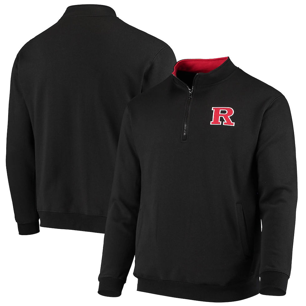 Thumbnail: Men’s Bleck Rutgers Scarlet Knights Tortugas Logo Quarter-Zip Jacket
