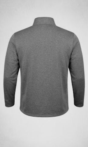 Thumbnail: Detroit Red Wings Fanatics Authentic Pro Quarter-Zip Pullover Top - Heather Char