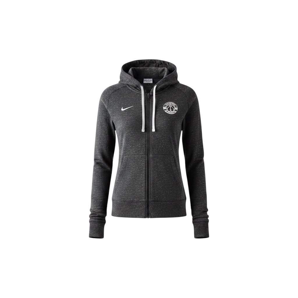 Washington Wizards  Women's Gym Vintage Full-Zip Hoodie Jacket - Black Out of St