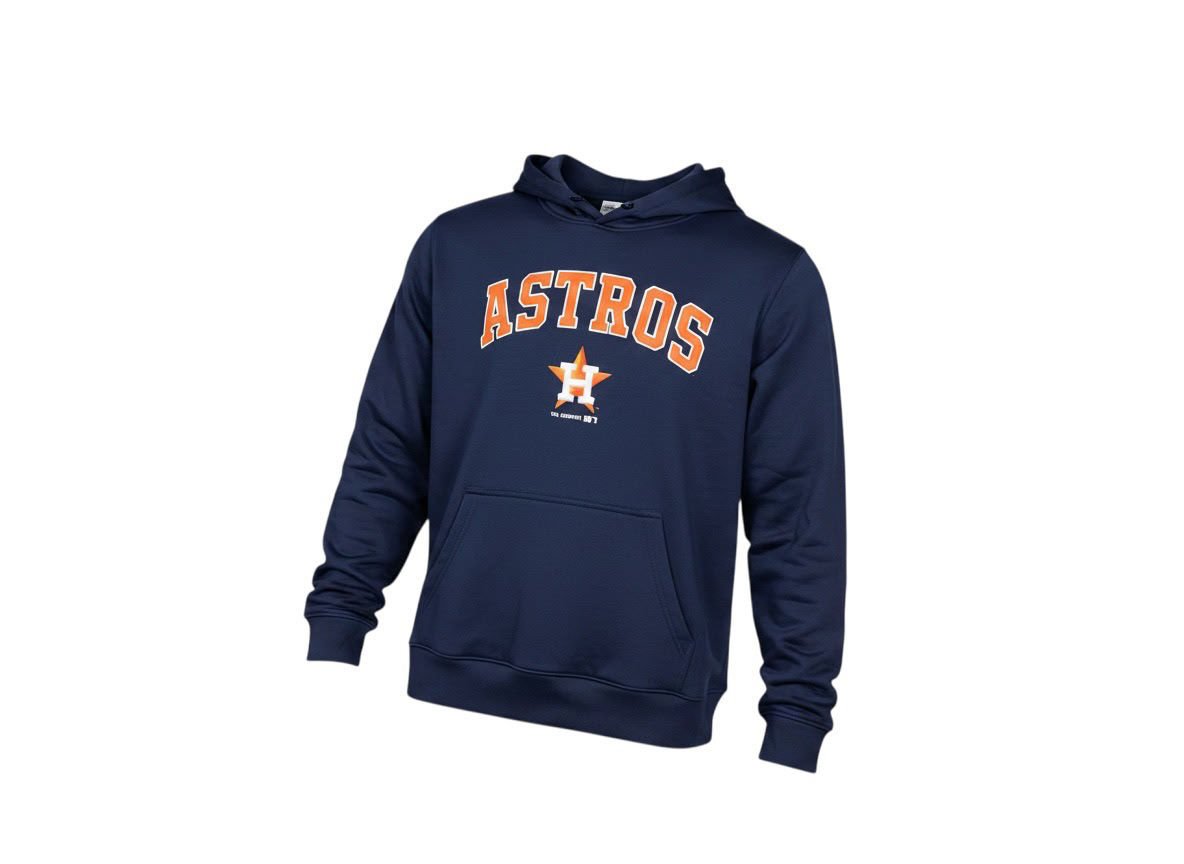 Youth Navy Houston Astros Logo Pullover Hoodie 