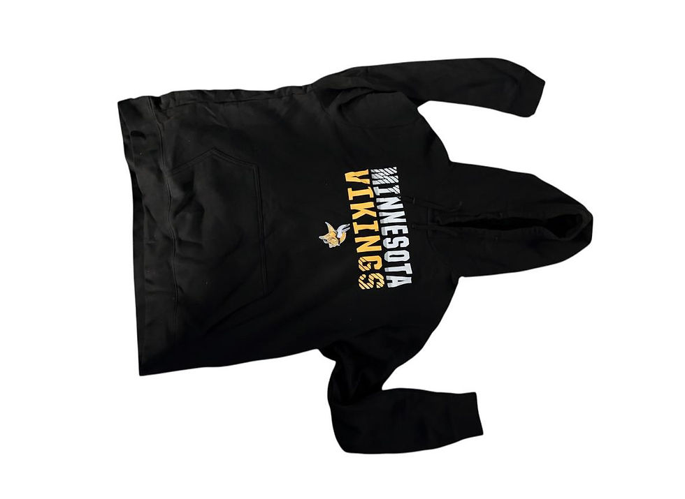 Thumbnail: Men's Black Minnesota Vikings Team Fade Out Fitted Pullover Hoodie