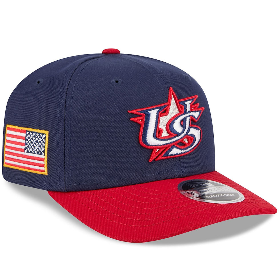 Thumbnail: Men's USA Baseball New Era Navy/Red 2026 World Baseball Classic 9SEVENTY Adjusta