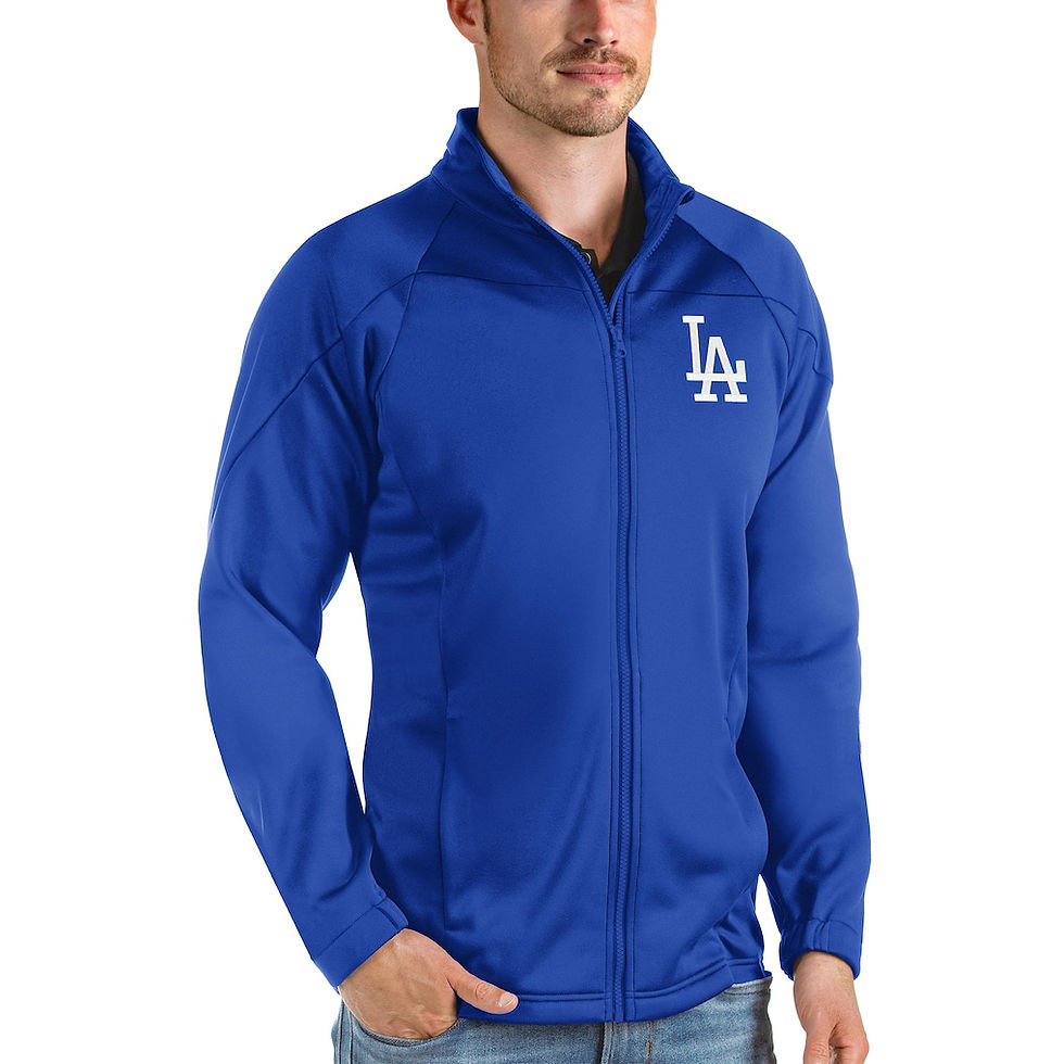 Thumbnail: Men’s L’os Angeles Dodgers Antigua Royal Links Full Zip Golf Jacket