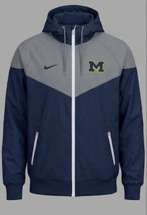 Men's Navy Michigan Wolverines Windrunner Full-Zip Jacket