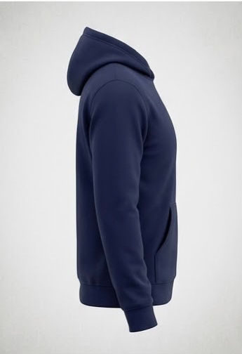 Thumbnail: CHAMPION CLEVELAND GUARDIANS MENS NAVY BLUE POWERBLEND LONG SLEEVE HOODIE