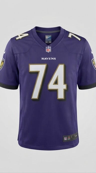 Michael Oher The Blind Side Baltimore Ravens 2010 #74 Worn Jersey