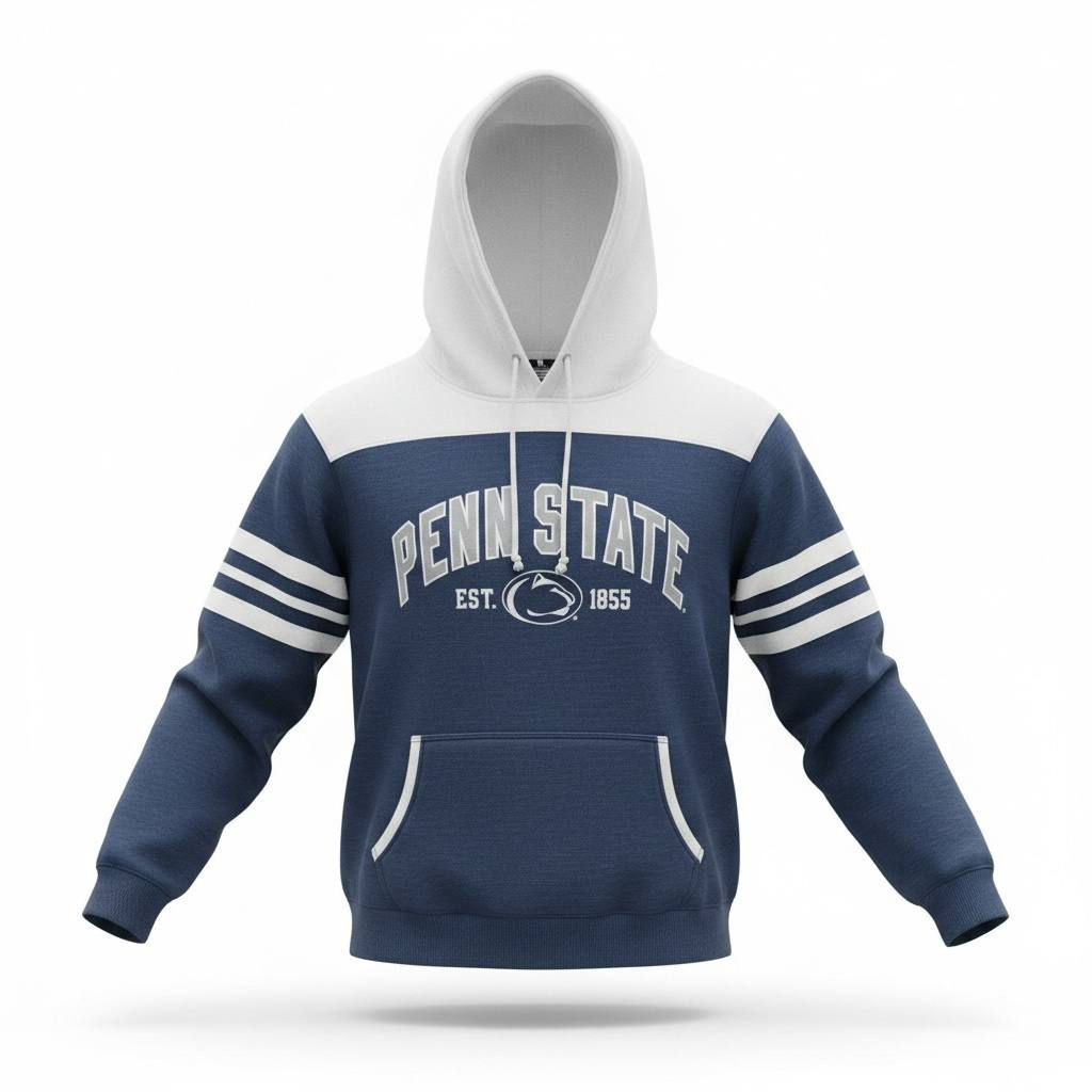 Colosseum Penn State Nittany Lions colorblock pullover hoodie