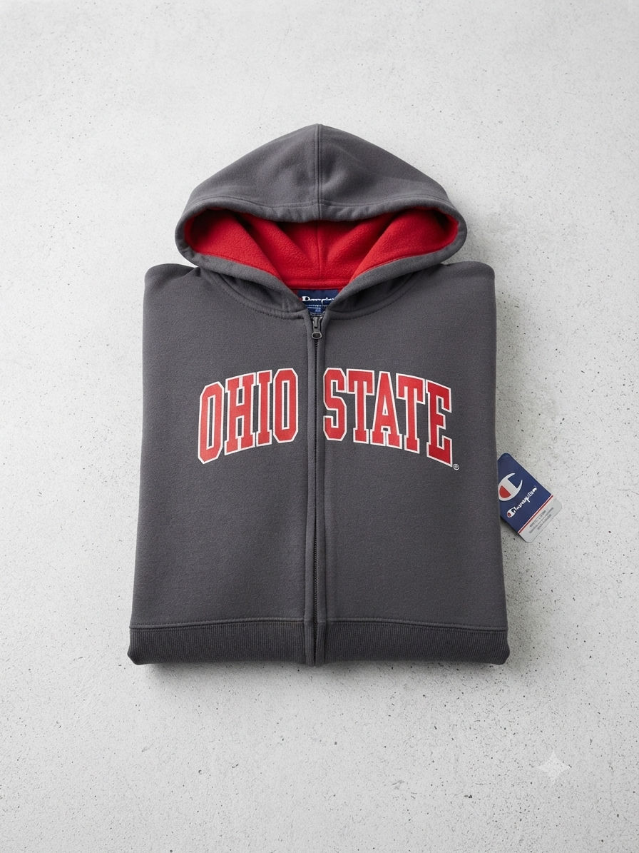 Thumbnail: Ohio State Buckeyes Women's "Reverse Weave" Full-Zip Hoodie.