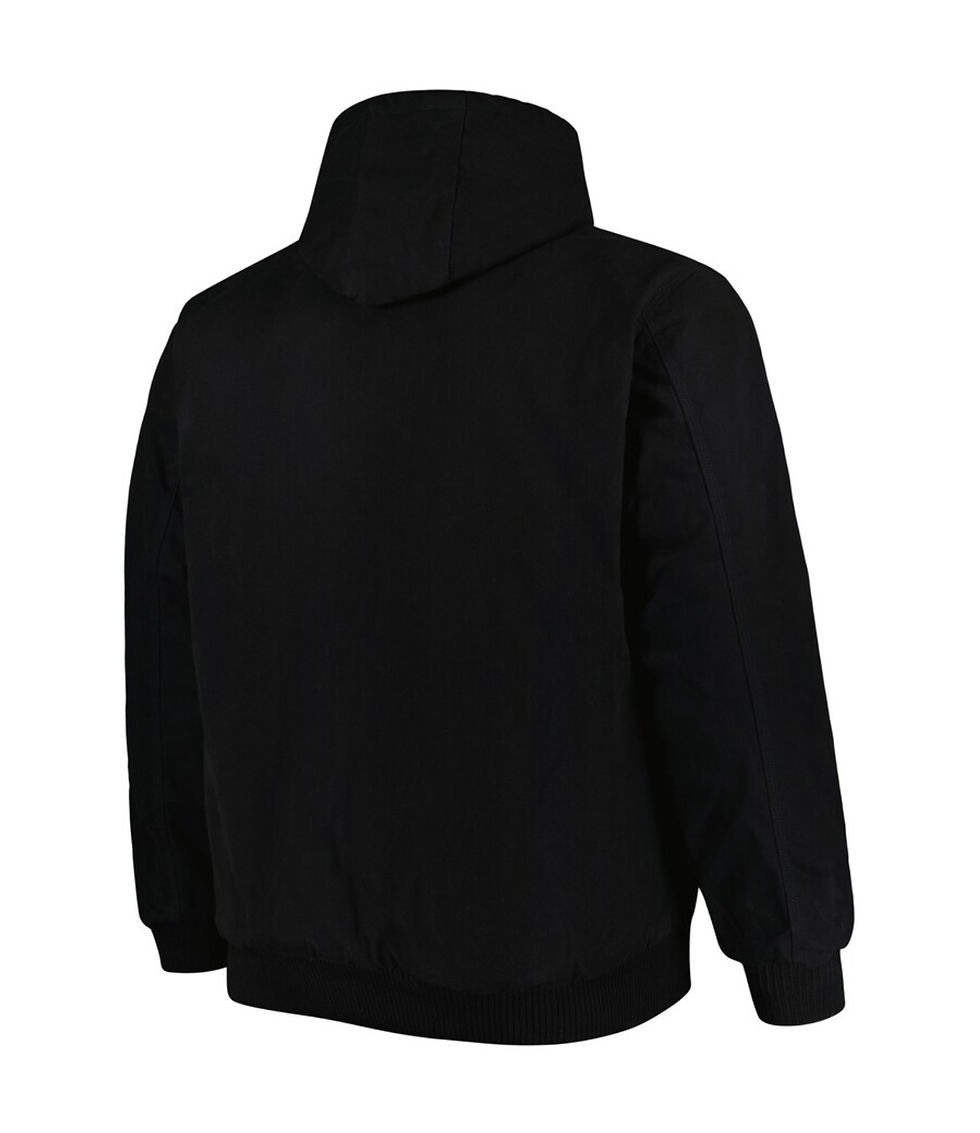 Thumbnail: Dunbrooke Black Philadelphia Eagles Dakota Canvas Hoodie