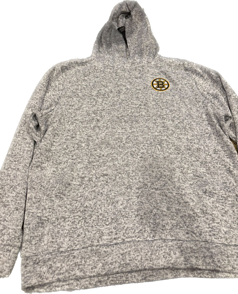 Thumbnail: BRUINS CLOUD BLACK HEATHER PULLOVER HOOD