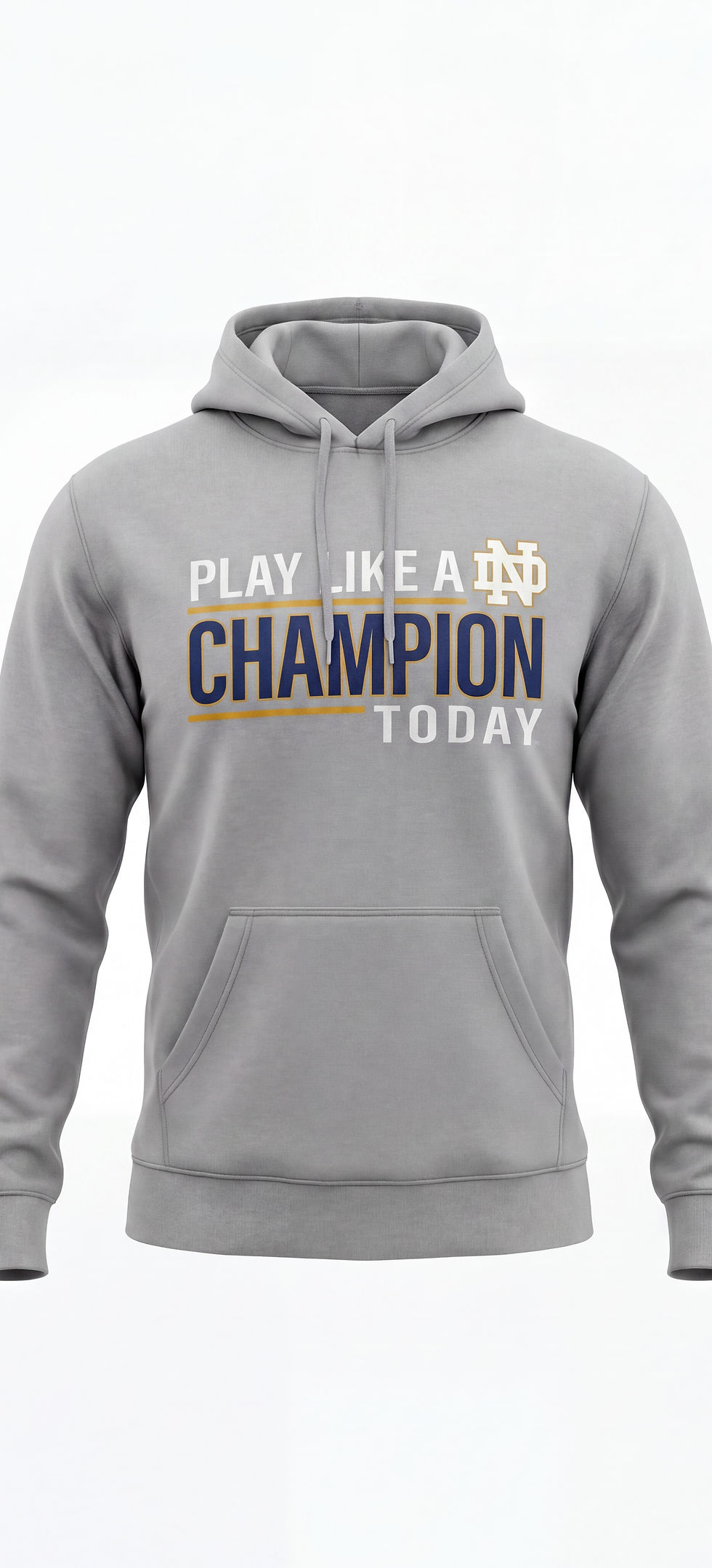 Thumbnail: Gray Notre Dame Fighting Irish Football Pullover