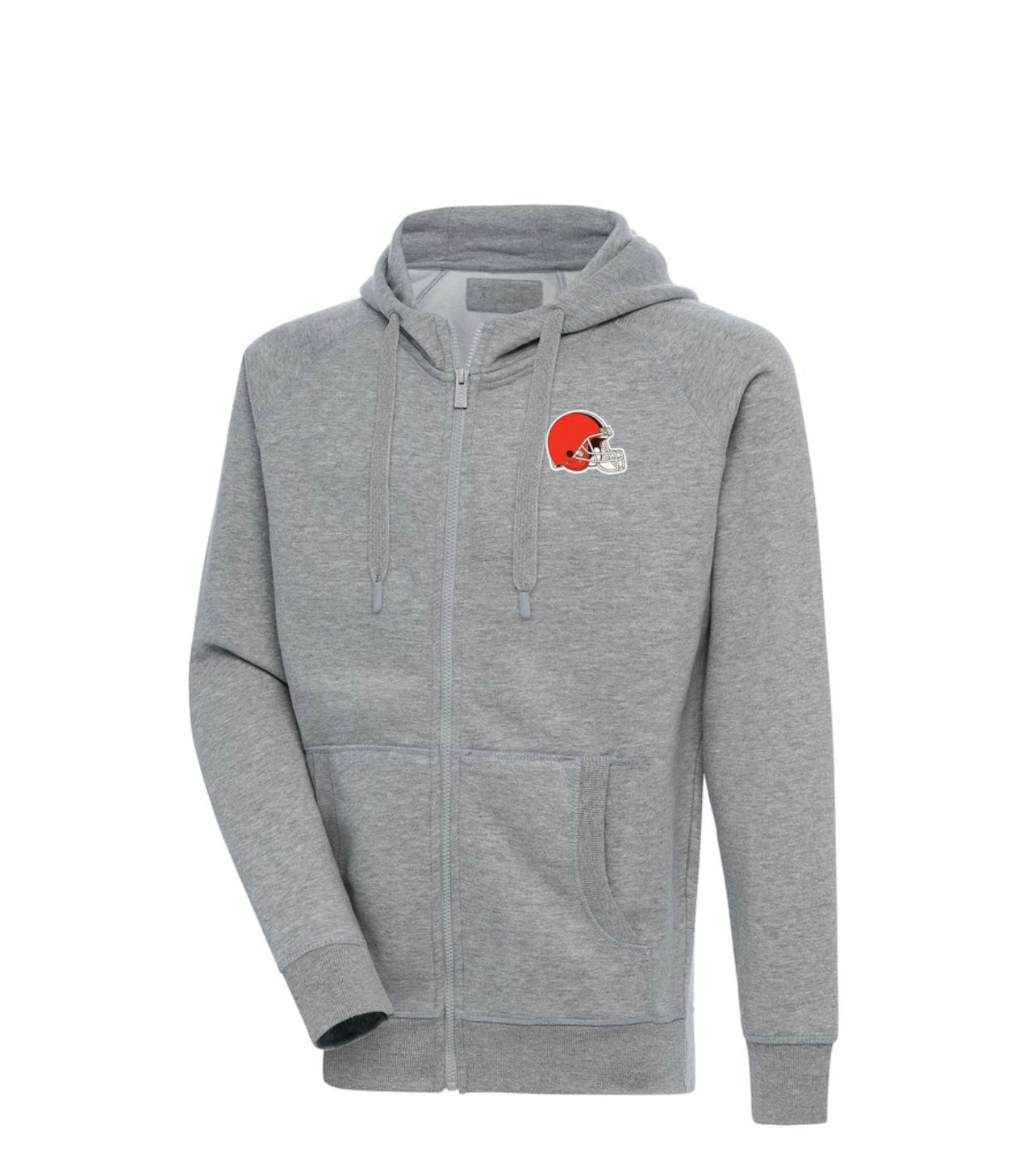 Cleveland Browns Antigua Heather Gray Zip Hoodie