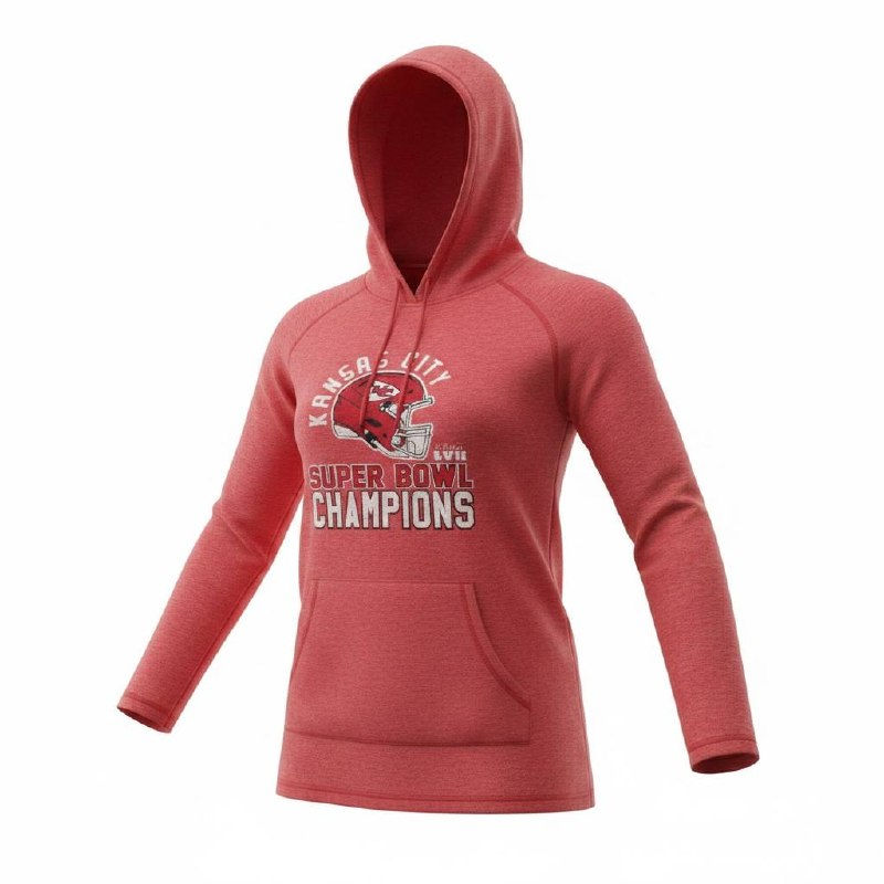Majestic Threads Women's Red Kansas City Chiefs Super Bowl LVII Champions Hard C