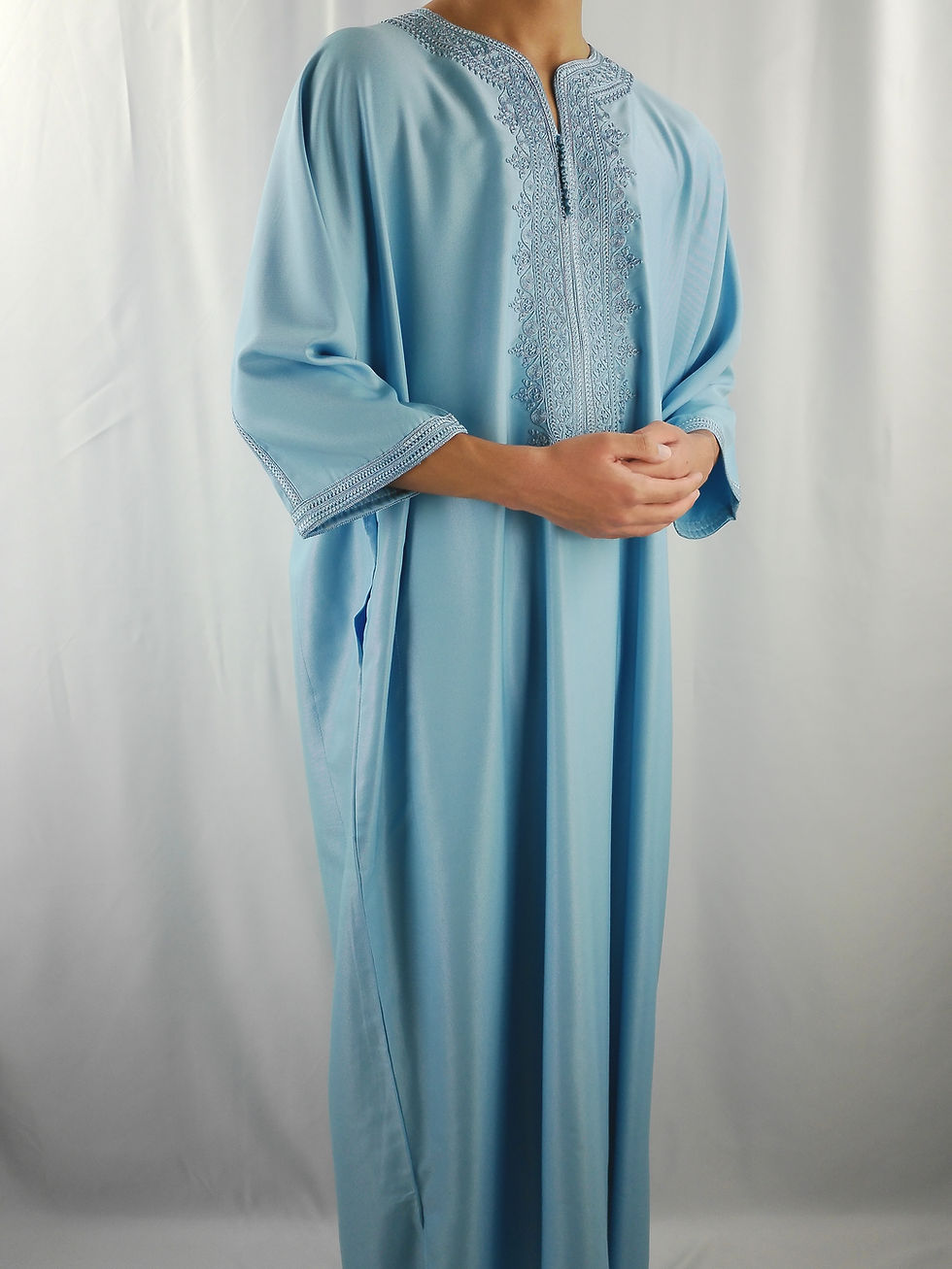 Thumbnail: Classic Moroccan Gandoura - Light Blue