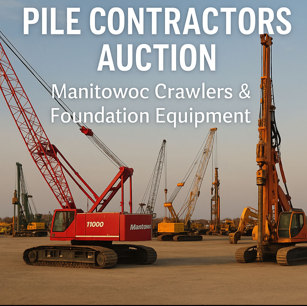 Major December Opportunity: Pile Contractors Auction Features Manitowoc Crawlers & Deep Foundation Equipment