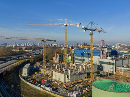 Liebherr Tower Cranes Support Aurubis Metal Processing Facility Project in Hamburg