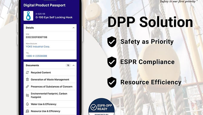 30-Second Takeaway YOKE Industrial Corp. is integrating Digital Product Passports and SupraNano chip technology into its rigging products to support compliance with evolving European sustainability regulations. The system enables lifecycle tracking, inspection management, and improved traceability for lifting equipment while supporting broader industry digitalisation efforts. YOKE Introduces Digital Product Passports for Rigging Equipment YOKE Industrial Corp. is expanding its digital rigging technology portfolio by integrating: SupraNano digital chips Digital Product Passports (DPPs) across its lifting and rigging product range. The initiative is designed to help customers meet evolving regulatory requirements while improving: Product traceability Lifecycle management Inspection tracking Resource efficiency YOKE said the technology represents one of the company’s most significant digital transformation initiatives to date. Digital Product Passports Support Regulatory Compliance The adoption of Digital Product Passports is being driven largely by alignment with the European Union’s Ecodesign for Sustainable Products Regulation (ESPR). ESPR Expands Sustainability Requirements Across EU Market The ESPR framework broadens the scope of the previous Ecodesign Directive by introducing sustainability requirements for a wider range of products entering the EU market. The regulation focuses on factors including: Durability Repairability Recyclability Resource efficiency Recycled material usage Product traceability Manufacturers and distributors are increasingly required to provide enhanced technical documentation and lifecycle information to demonstrate compliance. DPPs Central to Future Compliance Requirements A key component of ESPR is the implementation of Digital Product Passports which securely store verified product data throughout a product’s operational lifecycle. YOKE said its hardware and software ecosystem has been developed specifically to support these evolving requirements. SupraNano Chips Enable Lifecycle Tracking YOKE’s digital system uses its proprietary: SupraNano chip technology which can either be: Embedded directly into steel products Retrofitted to existing equipment using tags The chips are supported by cloud-based software provided through partner company: RiConnect Inc. SaaS Platform Records Product History RiConnect’s Software-as-a-Service (SaaS) platform enables secure tracking of: Product information Inspection records Maintenance history Usage data Lifecycle documentation The company said this simplifies: Pre-use inspections Compliance management Maintenance scheduling Asset tracking for lifting equipment operators and owners. YOKE Highlights Benefits Beyond Compliance YOKE said the digitalisation of rigging equipment provides value beyond regulatory requirements alone. Digital Functionality Seen as Industry Transformation Steven Hong, President of YOKE, said the integration of digital technology marks a major shift for the rigging industry. “Integrating digital functionality is a revolutionary step for the rigging industry; we want to pioneer the use of digitalised and sustainable rigging solutions globally,” said Hong. DPPs Simplify Inspection and Maintenance Processes Hong added that lifecycle tracking significantly improves operational visibility. “The benefits of equipment carrying a DPP are clear: beyond the regulatory framework, product information, inspection reports, and usage history can be tracked, making pre-use checks, maintenance and examination much easier.” New X-Link Rigging Products Integrate Hardware and Software YOKE recently demonstrated the technology through the launch of its: X-Link Single X-Link Double master link systems. One-Piece Rigging Solutions Reduce Complexity The new products integrate multiple lifting components into single-piece solutions designed to improve: Lifting efficiency Assembly speed Operational safety Resource efficiency Traditional systems often require separate: Master links Slings Shortening devices which must be assembled individually. DPP Integration Tracks Full Product Lifecycle Each X-Link product is fully equipped with a Digital Product Passport enabling users to monitor: Product data Inspection records Usage history Lifecycle status throughout the equipment’s operational life. Hong said the integrated design further simplifies rigging operations at the point of use. “Integrating components into a one-piece master link solution is another important step, and one that revolutionizes the use of these single- and double-leg rigging products at the point of use.” Digitalisation Continues Reshaping the Lifting Industry The lifting and rigging sector is increasingly adopting digital technologies to improve: Compliance Asset management Operational safety Sustainability Equipment traceability Digital Product Passports are expected to become increasingly important as global regulations evolve and customers seek greater transparency across supply chains and equipment lifecycles. About YOKE Industrial Corp. YOKE Industrial Corp. is a manufacturer of lifting and rigging products including: Grade 80 and Grade 100 lifting chain fittings Swivel hoist hooks Shackles Angular contact swivels Wire rope clips Lifting points The company also develops digital rigging technologies including SupraNano chip systems and lifecycle tracking solutions. Website:https://www.yoke.net About RiConnect Inc. RiConnect Inc. provides cloud-based Software-as-a-Service (SaaS) solutions supporting Digital Product Passport integration, equipment lifecycle management, and asset traceability systems for industrial and lifting applications. Frequently Asked Questions What digital technology has YOKE introduced? YOKE has introduced SupraNano digital chips and Digital Product Passports for lifting and rigging equipment. What is a Digital Product Passport (DPP)? A DPP is a digital record containing verified lifecycle information including inspections, maintenance, and usage history. Why are DPPs becoming important? DPPs support compliance with the EU’s Ecodesign for Sustainable Products Regulation (ESPR). What products use the new technology? YOKE’s X-Link Single and X-Link Double master links are equipped with Digital Product Passports. What benefits do the digital systems provide? The systems improve traceability, maintenance management, inspections, compliance tracking, and resource efficiency.