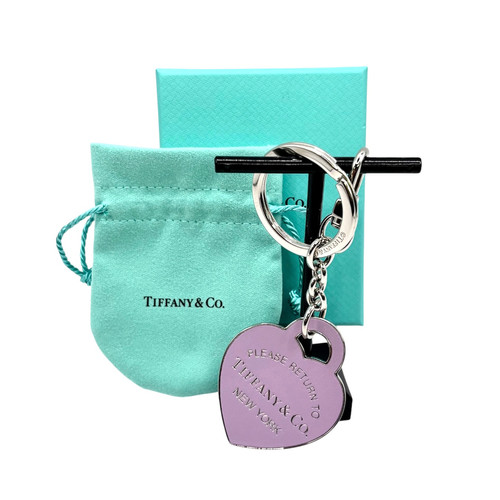 ✨極美品✨TIFFANY&Coティファニー レザーインレイド　ハート　キーリング TIFFANY レザーインレイド ハートキーリング | WVINTAGE