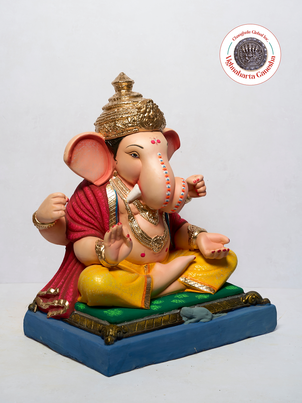Thumbnail: 24" Vighnaharta Ganesha (VGUK 32) | Clay Ganesha