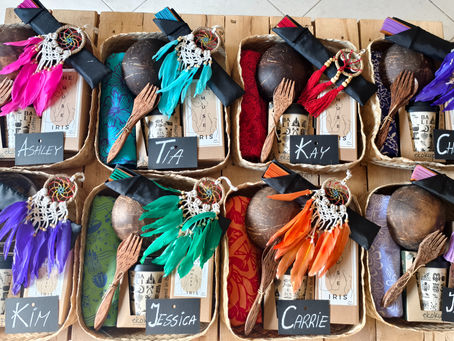 colorfull personalized bali welcome boxes for groups