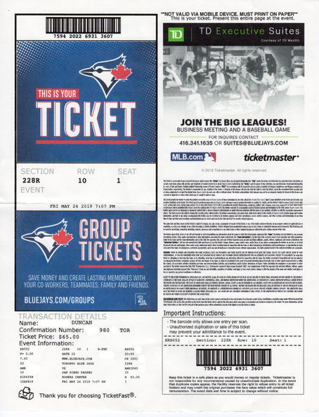 Toronto Blue Jays 2019