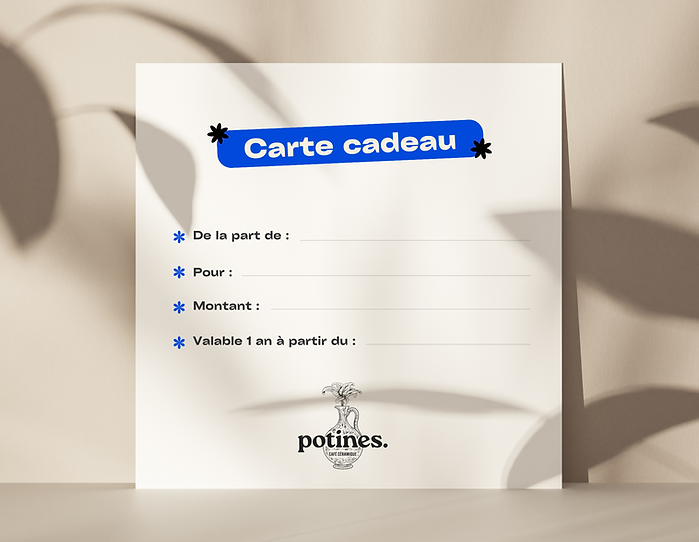 Offrez une expérience unique à partager chez Potines, café céramique à Angers. Un cadeau original à personnaliser pour toutes les occasions.