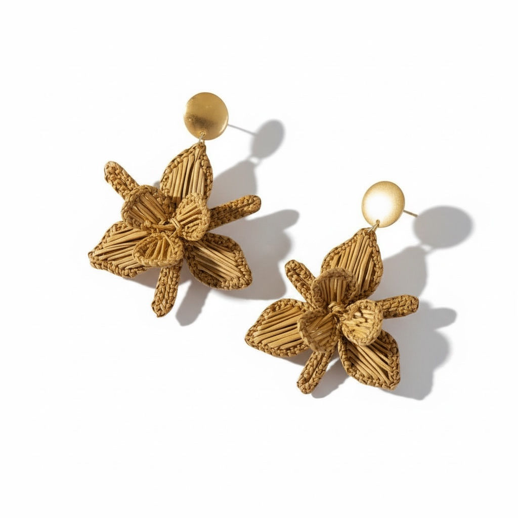 Toquilla Straw Earrings 