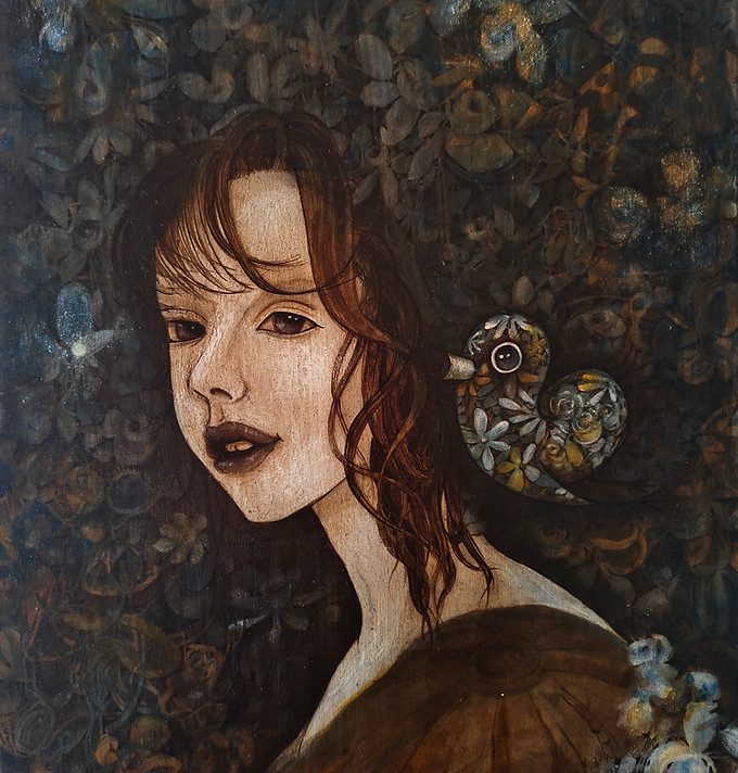 01 回响 • 大自然之母 Echoes • Home to the Mother Nature_H60cm x w45cm Acrylic on Canvas (Loo Ley