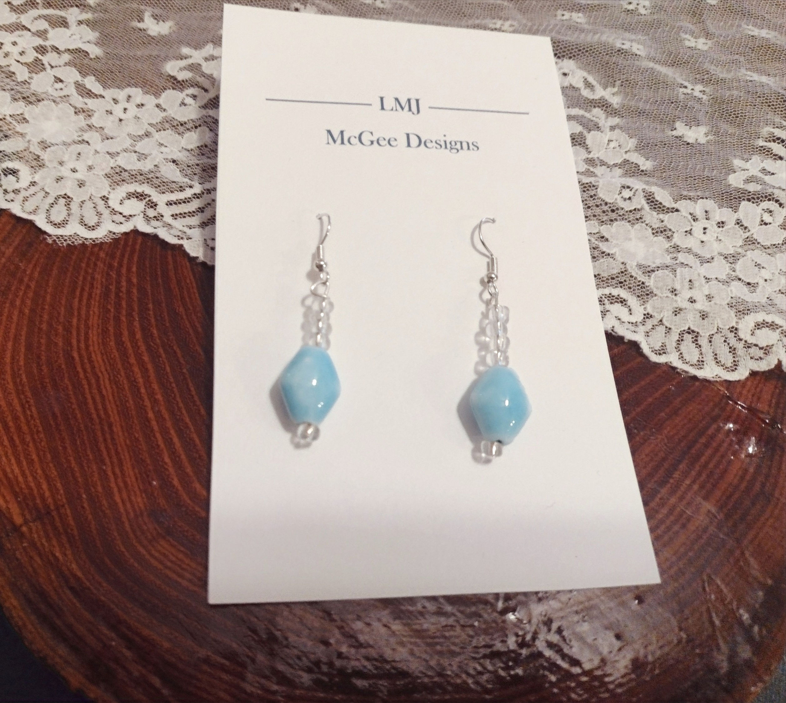 Blue Glass Earrings