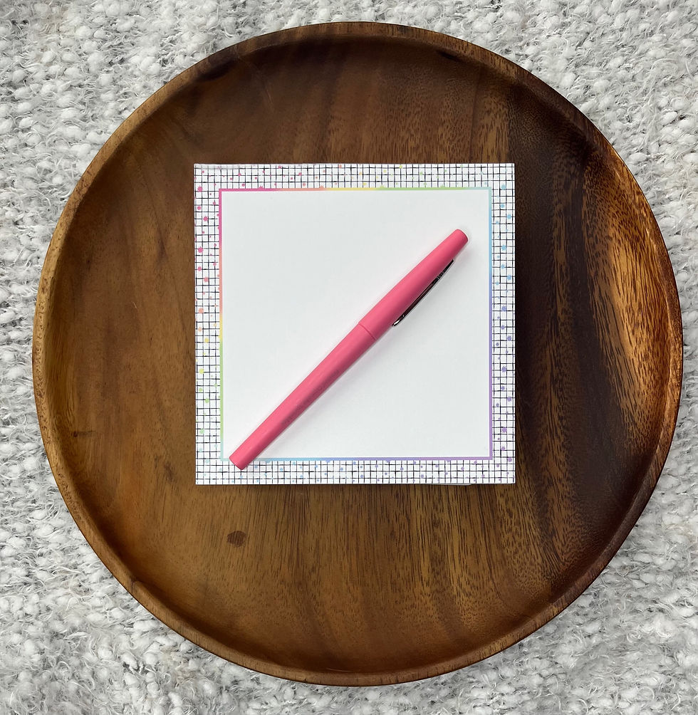 Thumbnail: rainbow stars square notepad