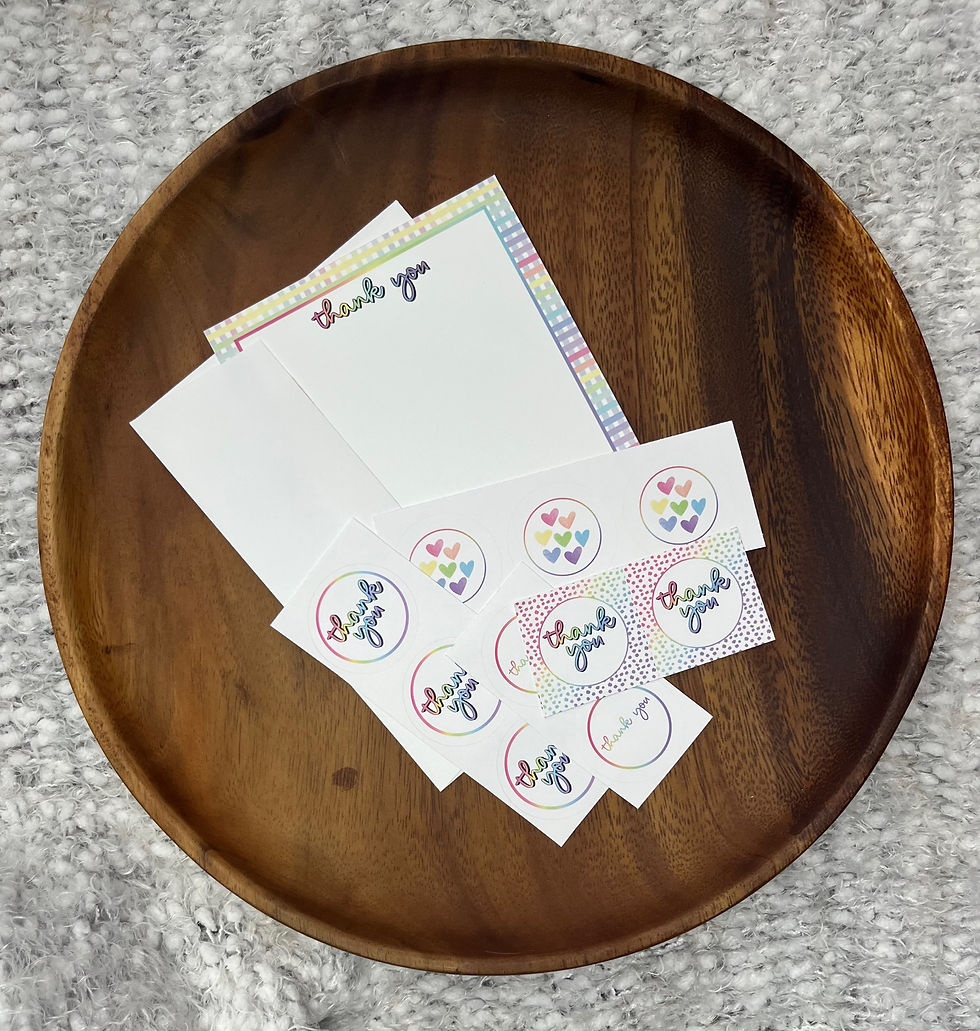 Thumbnail: rainbow gingham flat notes (a6)