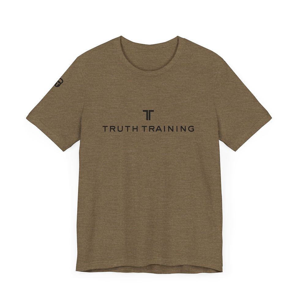 Thumbnail: Unisex Jersey Short Sleeve Tee - Truth Training Activewear Black Logos
