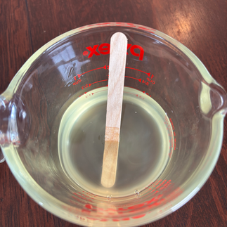 Wax cooling down for candle making