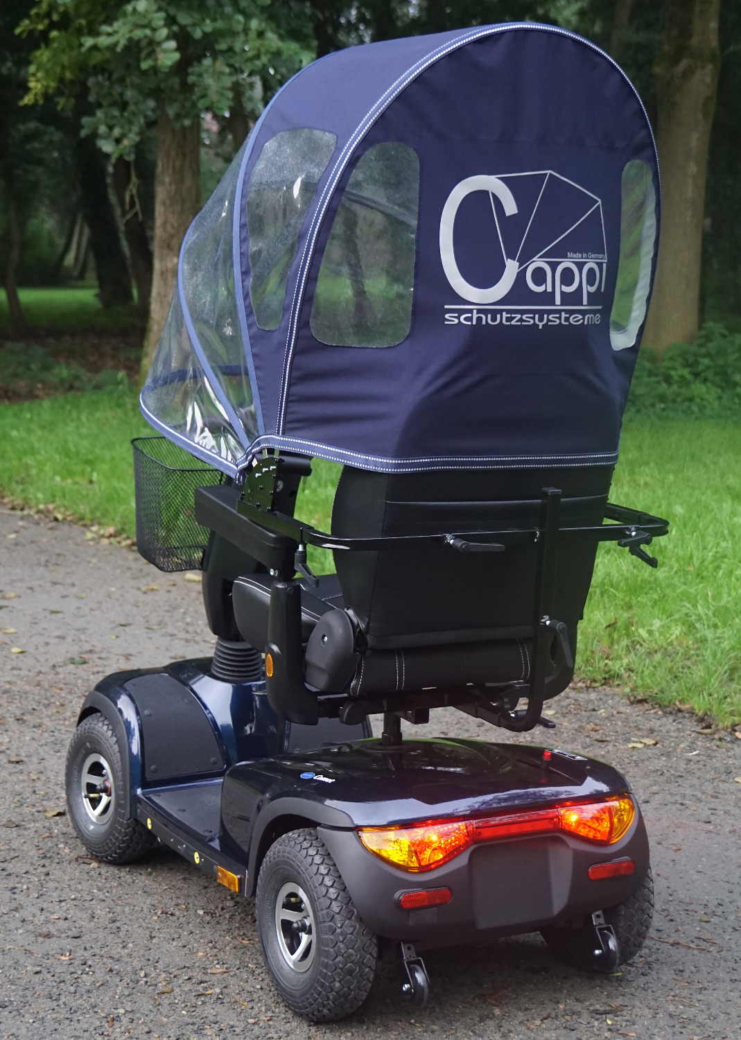 Wetterschutz für Elektrorollstühle | Emden | Cappi Manufaktur GmbH